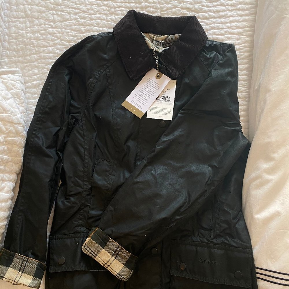 NEW Barbour Sage BEADNELL WAX JACKET US 2 UK 6